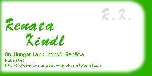 renata kindl business card
